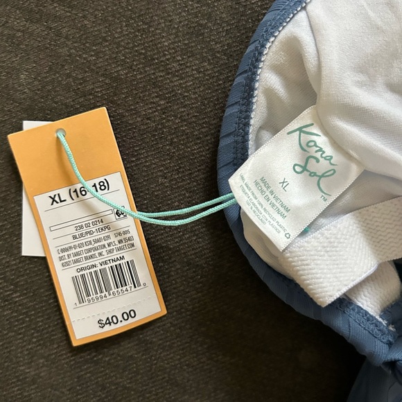 Kona sol ribbed blue swimsuit one piece - Picture 5 of 6